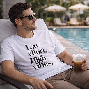 T-Shirt mit minimalistischer Aufschrift 'Low Effor