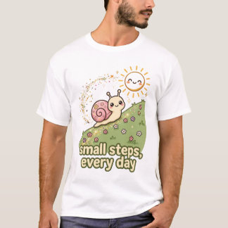T-Shirt mit motivierender Schnecke für kleine Schr