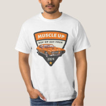 T-Shirt mit Muscle up Auto-Logo