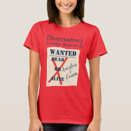 T-Shirt mit [Nachname] Familienforschung (Wanted P
