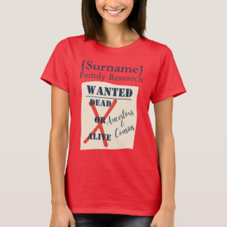 T-Shirt mit [Nachname] Familienforschung (Wanted P