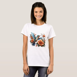 T - Shirt mit niedlicher Kolibri-Design