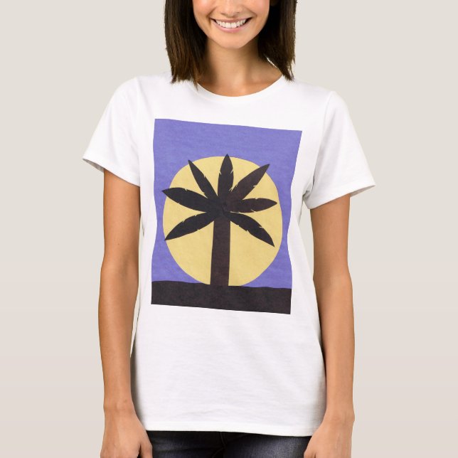 T - Shirt mit Palm Tree Design (Vorderseite)