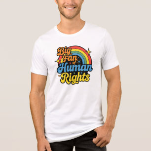 T-Shirt mit Regenbogenfarben für Menschenrechte Co Tri-Blend Shirt