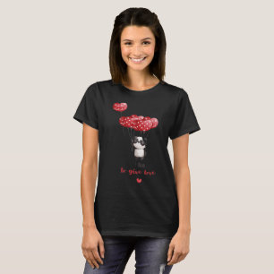 T-Shirt mit romantischer Rose für Frauen - künstle
