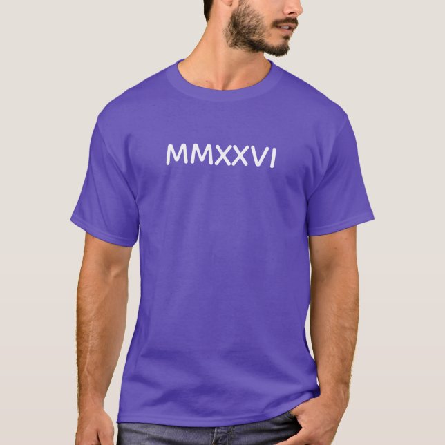 T-Shirt mit römischen Ziffern (Vorderseite)