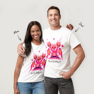 T-Shirt mit rosa Drachen