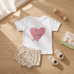 T-Shirt mit rosa Herz für Kinder