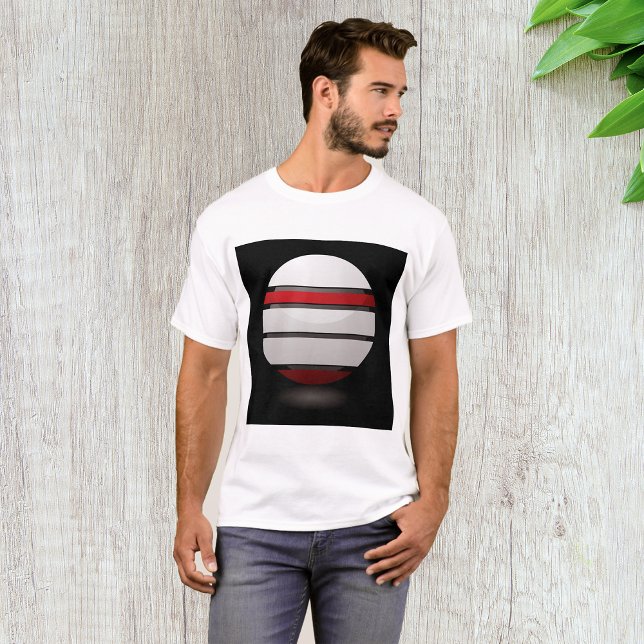 T - Shirt mit roten und weißen Drossel-Symbolen (Von Creator hochgeladen)