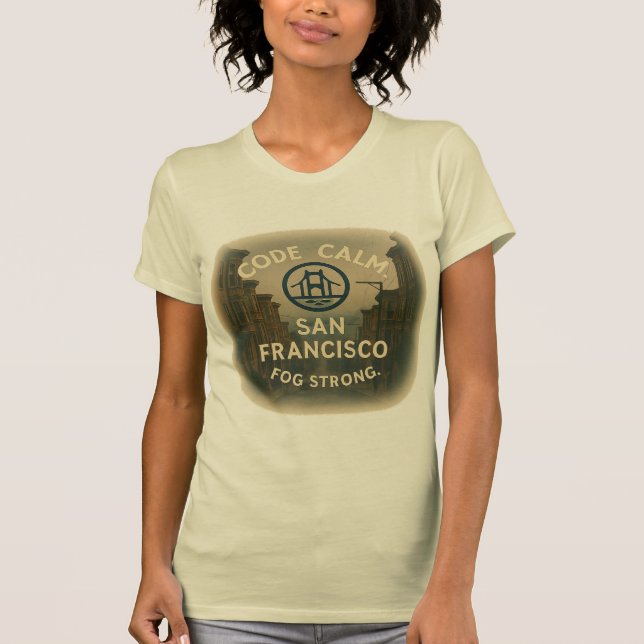 T-Shirt mit schlankem Fit-Code, Calm Fog, stark we (Vorderseite)