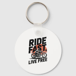 T - Shirt mit schnellem Live-Fahrrad Schlüsselanhänger
