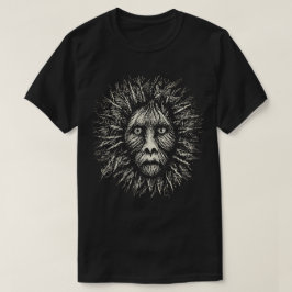 T - Shirt mit schwarzem und weißem Scratchboard