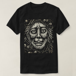T - Shirt mit schwarzem und weißem Scratchboard
