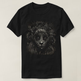 T - Shirt mit schwarzem und weißem Scratchboard