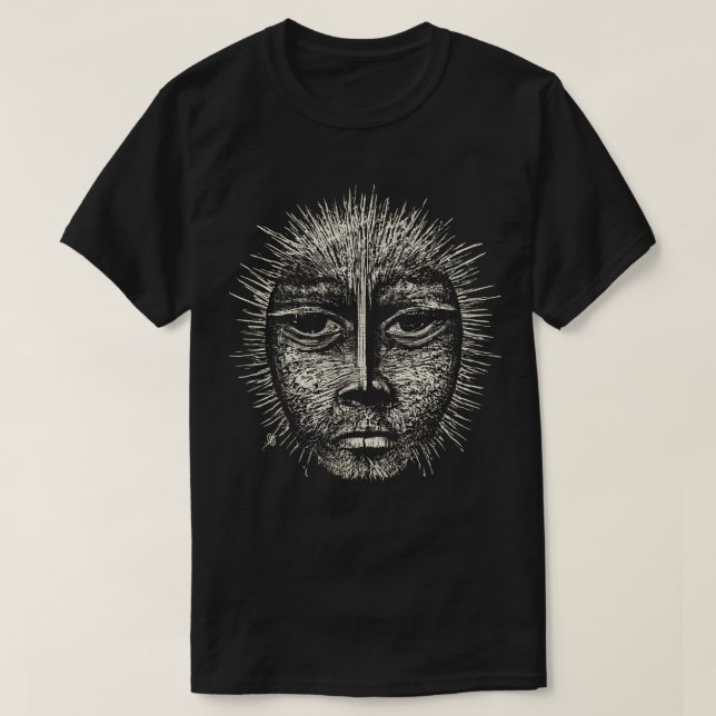 T - Shirt mit schwarzem und weißem Scratchboard (Design vorne)