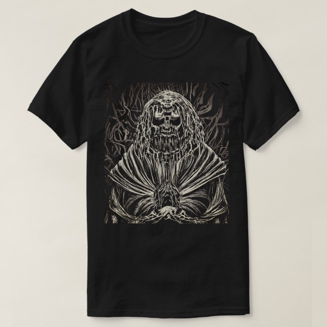 T - Shirt mit schwarzem und weißem Scratchboard (Design vorne)