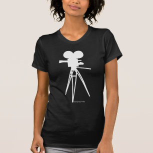 T-Shirt mit Silhouette einer Filmkamera
