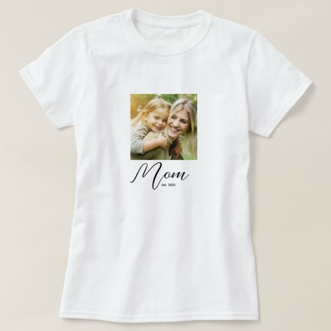 T-Shirt mit Skript-Foto für Mama (Design vorne)