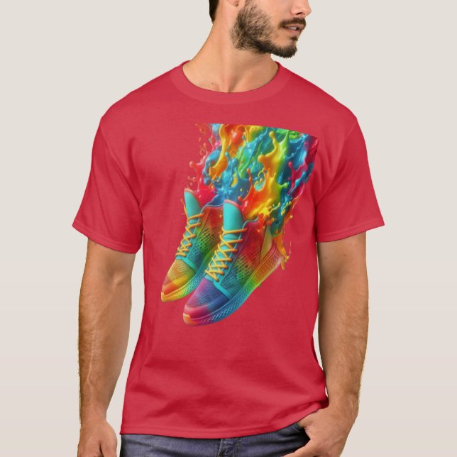 T-Shirt mit Sneakern (Vorderseite)