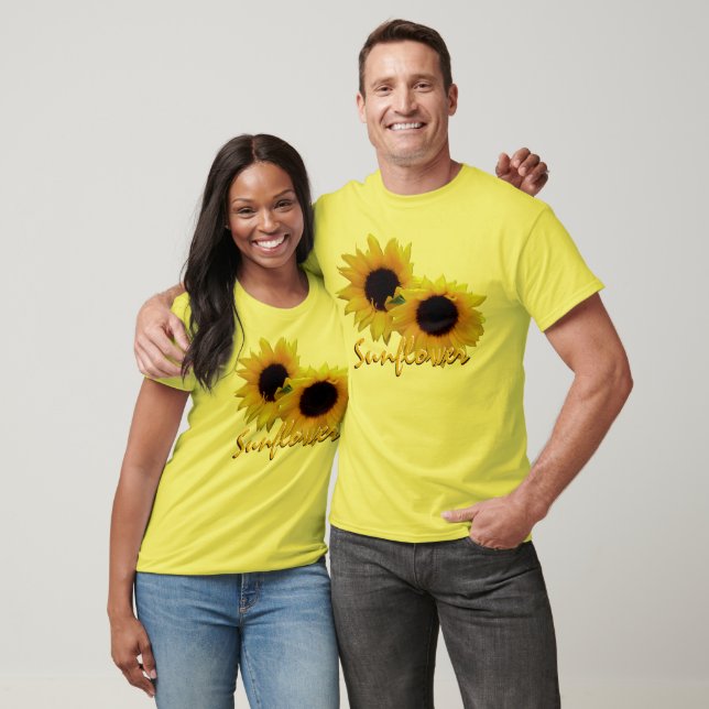 T - Shirt mit Sonnenblumen Bio Sonnenblumen Shirt (Unisex)