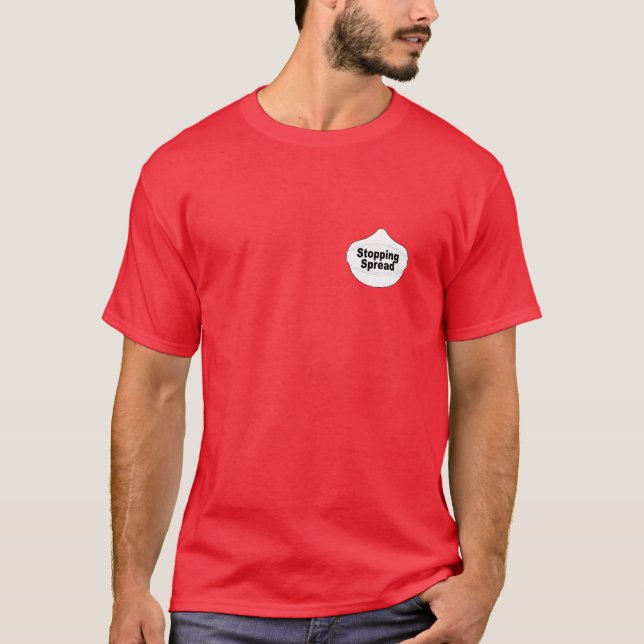 T - Shirt mit Spread-Taschenmaske stoppen (Vorderseite)
