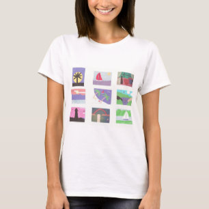 T - Shirt mit Strand- und Nature-Designs