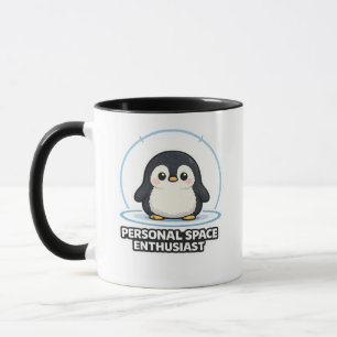 T-Shirt mit süßem Pinguin und dem Text 'Persönlich Tasse