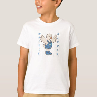 T-Shirt mit süßer Ente, die langsam watschelt