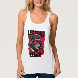T-Shirt mit Tank-Top-Lektionen für Frauen-Gorilla- Tank Top