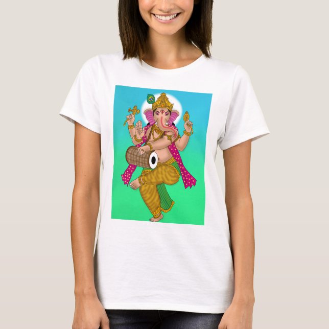 T-Shirt mit tanzendem Ganesha (Vorderseite)