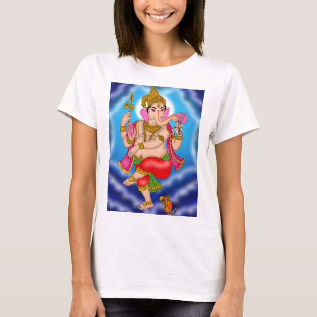 T-Shirt mit tanzendem Ganesha (Vorderseite)
