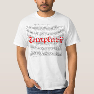 T-Shirt mit Templer-Ordensregeln und Schriftzug