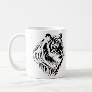 T-Shirt mit transparentem Hintergrund und Tigerges Kaffeetasse