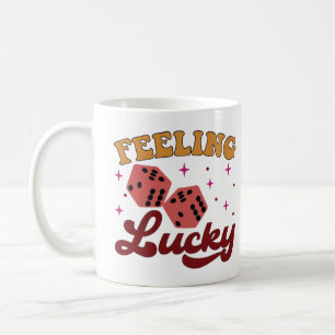 T-Shirt mit Tri-Blend-Mischung 'Feeling Lucky' Kaffeetasse