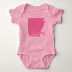 T-Shirt mit Umriss von Arkansas für Babys Baby Strampler