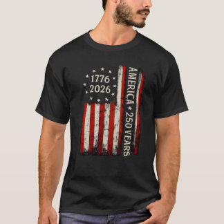 T-Shirt mit USA-Flagge zum 250. Jubiläum Amerikas