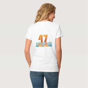 T-Shirt mit V-Ausschnitt und beidseitiger Sunset 4