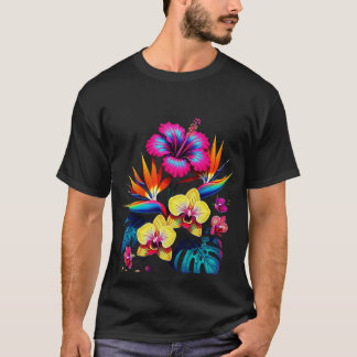 T-Shirt mit Vintage-Botanik-All-Over-Muster