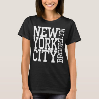 T-Shirt mit Vintage-Distressed-Typografie aus New