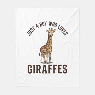 T-Shirt mit Vintage-Gravur für Jungen, die Giraffe Fleecedecke