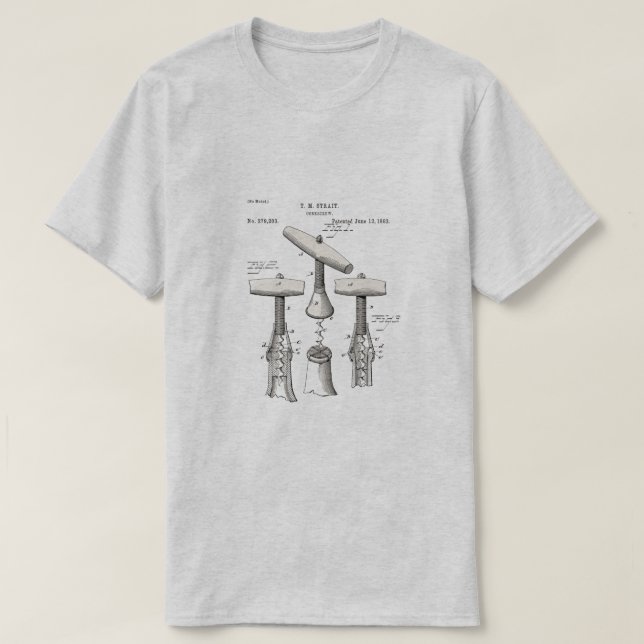 T-Shirt mit Vintage-Korkenziehern (Design vorne)
