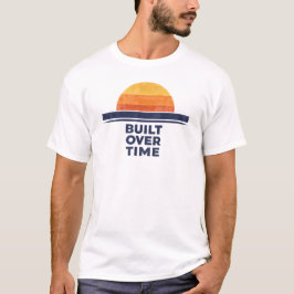 T-Shirt mit Vintage-Sonnenuntergang 'Built Over Ti