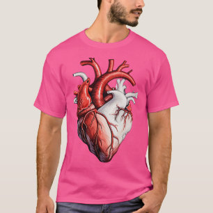 T-Shirt mit violettem Herzdesign