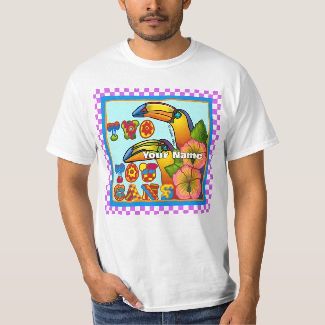T-Shirt mit zwei Tukanen (Vorderseite)
