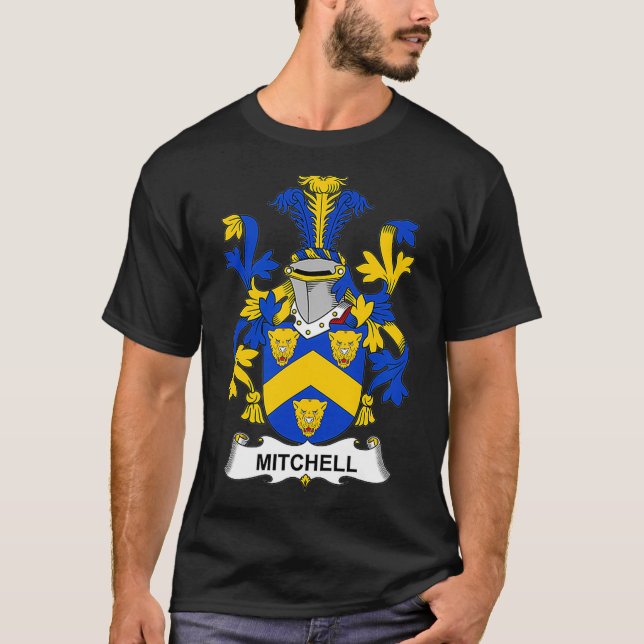 T-shirt Mitchell Coat d'armoiries Famille Crest (Devant)