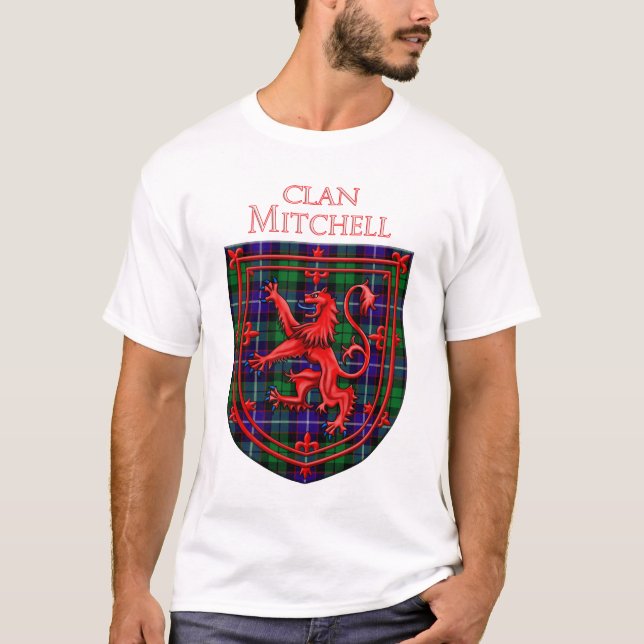T-shirt Mitchell Tartan Scottish Plaid Lion Rampant (Devant)