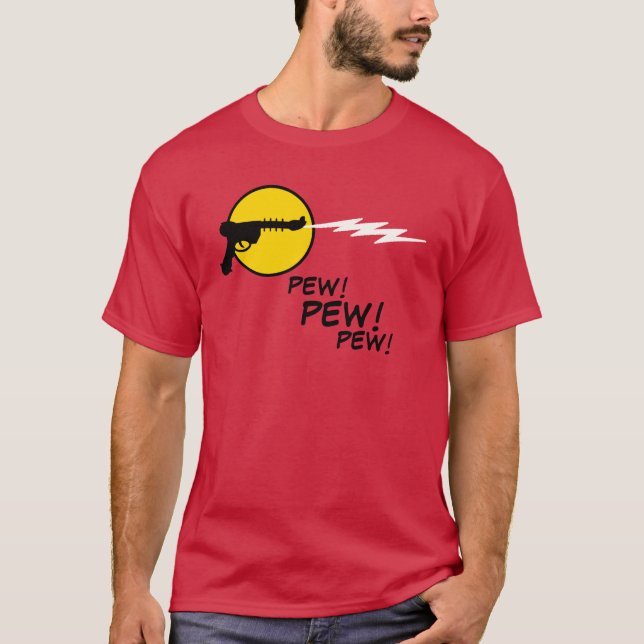T-shirt Mitrailleuse laser rétro scifi alien chemise (Devant)