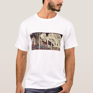 T-shirt Mitsukini défiant le spectre squelettique, c.1845