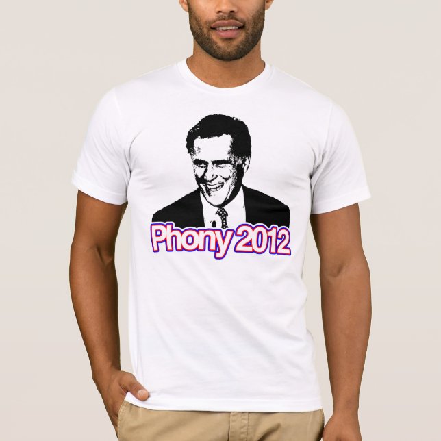 T-shirt Mitt Romney - FAUX 2012 (Devant)
