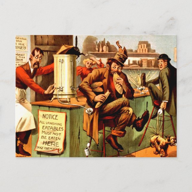 T-Shirt Mittagspause Postkarte (Vorderseite)